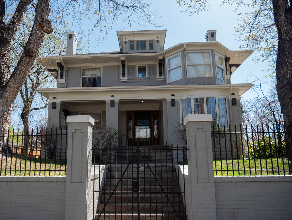 Repainted Denver foursquare home exterior